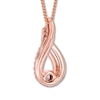 Thumbnail Image 3 of Previously Owned Diamond Necklace 1/5 ct tw 10K Rose Gold 19"