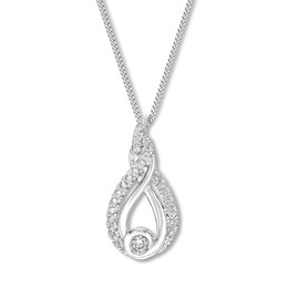 Previously Owned Diamond Necklace 1/2 ct tw 10K White Gold 19&quot;
