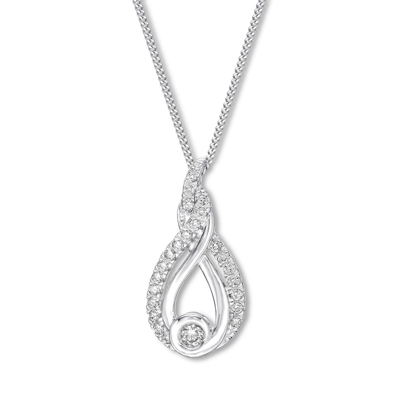 Previously Owned Diamond Necklace 1/2 ct tw 10K White Gold 19"