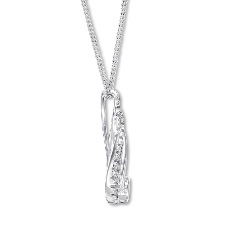 Previously Owned Diamond Necklace 1/2 ct tw 10K White Gold 19"