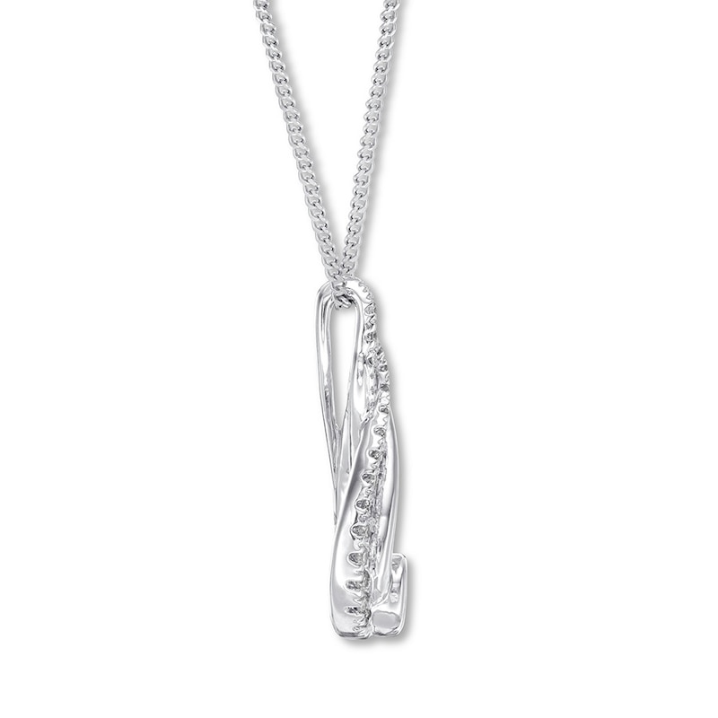 Main Image 2 of Previously Owned Diamond Necklace 1/2 ct tw 10K White Gold 19&quot;