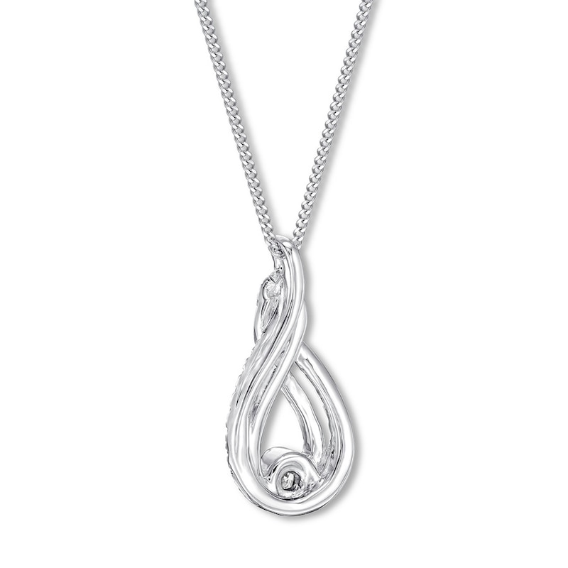 Main Image 4 of Previously Owned Diamond Necklace 1/2 ct tw 10K White Gold 19&quot;