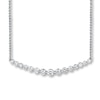 Thumbnail Image 1 of Previously Owned Diamond Bar Necklace 1 ct tw Round-cut 14K White Gold