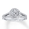 Thumbnail Image 1 of Previously Owned Diamond Engagement Ring 7/8 ct tw Round-cut 18K White Gold