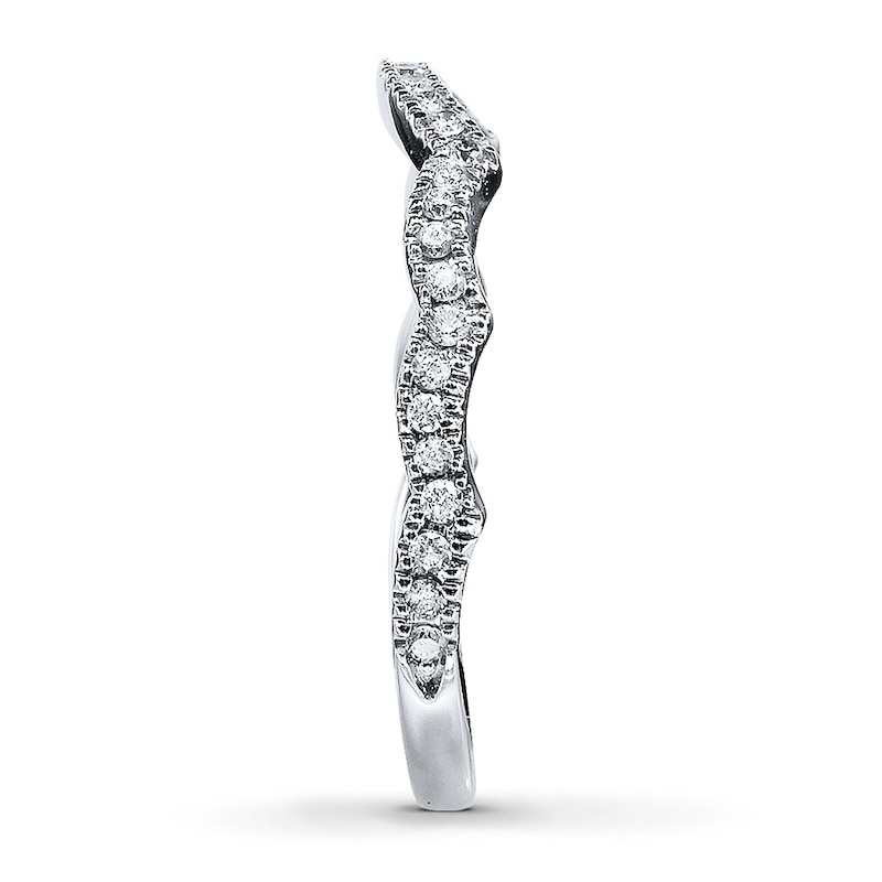 Main Image 3 of Previously Owned Neil Lane Diamond Wedding Band 1/6 ct tw Round-cut 14K White Gold