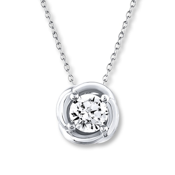 Previously Owned THE LEO Diamond Necklace 1/2 Carat 14K White Gold