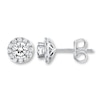 Thumbnail Image 0 of Previously Owned THE LEO Diamond Earrings 7/8 ct tw Round-cut 14K White Gold