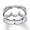 Thumbnail Image 1 of Previously Owned Diamond Enhancer Ring 1/2 ct tw Round-cut 14K White Gold Size 10.5