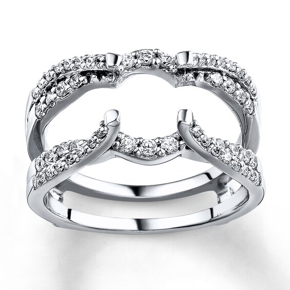 Previously Owned Diamond Enhancer Ring 1/ ct tw Round-cut 14K White Gold Size