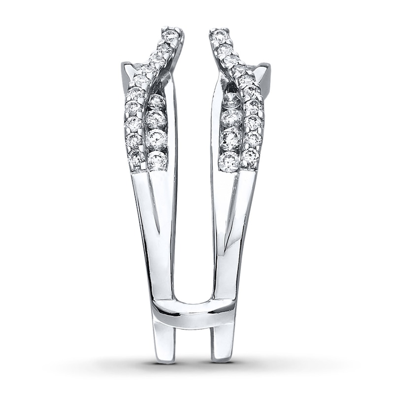 Main Image 3 of Previously Owned Diamond Enhancer Ring 3/4 ct tw Round-cut 14K White Gold - Size 9.25