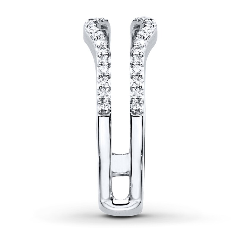 Main Image 3 of Previously Owned Diamond Enhancer Ring 1/4 ct tw Round-cut 14K White Gold Size 4.25