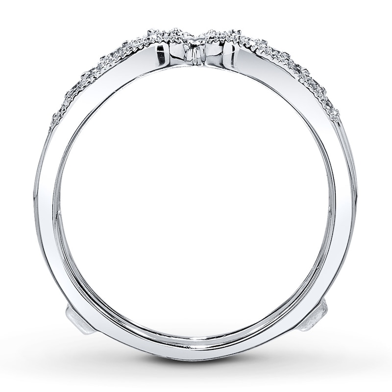 Main Image 2 of Previously Owned Diamond Enhancer Ring 1/4 ct tw Round-cut 10K White Gold - Size 4.75