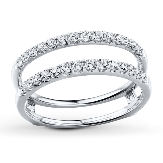 Previously Owned Diamond Enhancer Ring 1/2 ct tw Round-cut 14K White Gold Size 4.5