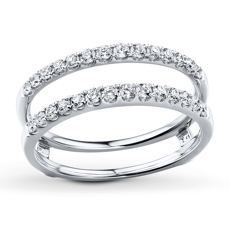 Main Image 1 of Previously Owned Diamond Enhancer Ring 1/2 ct tw Round-cut 14K White Gold Size 4.5