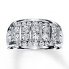 Thumbnail Image 1 of Previously Owned Men's Diamond Band 1-1/2 ct tw Round-cut 14K White Gold - Size 15.25