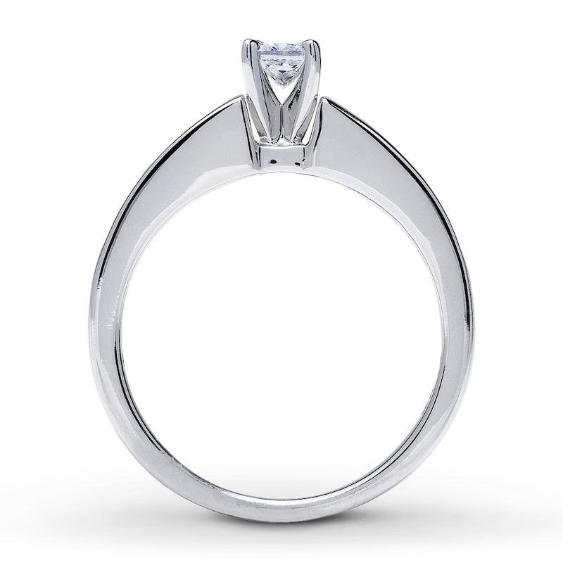 Main Image 2 of Previously Owned Diamond Engagement Ring 5/8 ct tw Princess-cut 14K White Gold - Size 3.5