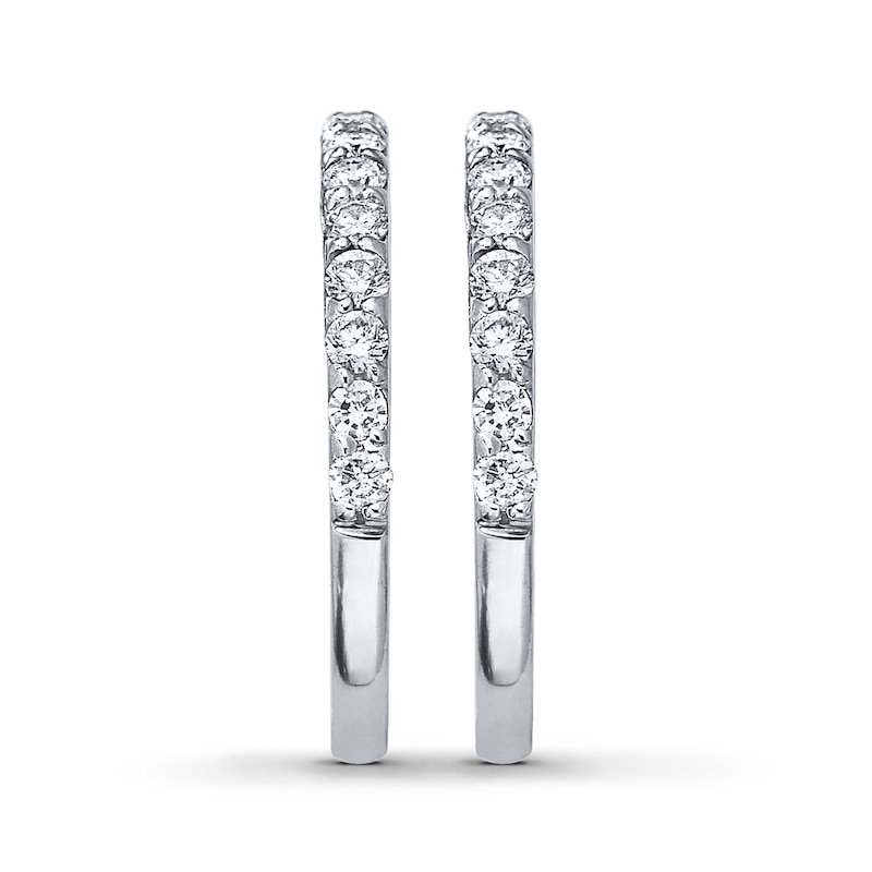 Main Image 3 of Previously Owned Diamond Wedding Bands 1 ct tw Round-cut 14K White Gold Size 9.5