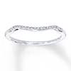 Thumbnail Image 1 of Previously Owned Diamond Wedding Band 1/15 ct tw Round-cut 10K White Gold - Size 4.25