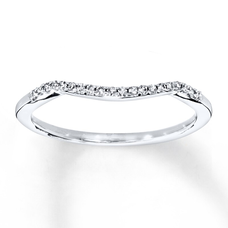 Main Image 1 of Previously Owned Diamond Wedding Band 1/15 ct tw Round-cut 10K White Gold - Size 4.25