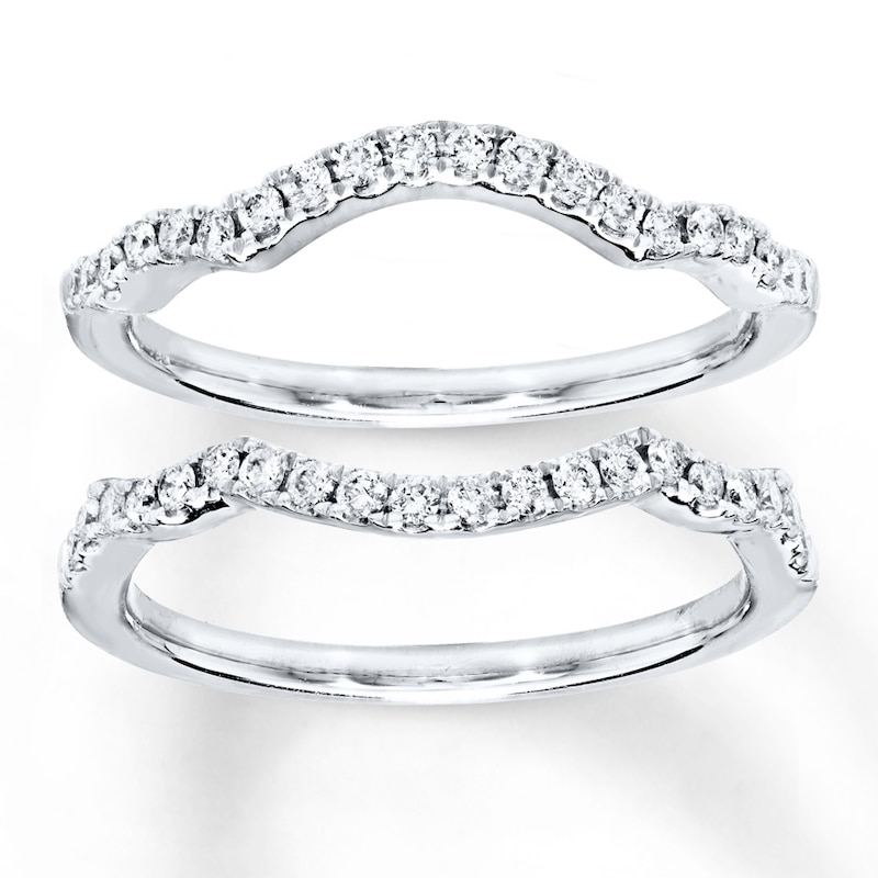 Main Image 1 of Previously Owned Diamond Wedding Band 3/8 ct tw Round-cut 14K White Gold - Size 9.5