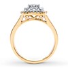 Thumbnail Image 2 of Previously Owned Diamond Engagement Ring 3/4 ct tw Princess/Round 14K Gold - Size 12