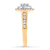 Thumbnail Image 3 of Previously Owned Diamond Engagement Ring 3/4 ct tw Princess/Round 14K Gold - Size 12