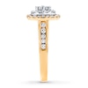 Thumbnail Image 2 of Previously Owned Diamond Engagement Ring 3/4 ct tw Princess/Round 14K Gold - Size 12