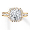 Thumbnail Image 3 of Previously Owned Diamond Engagement Ring 3/4 ct tw Princess/Round 14K Gold - Size 12