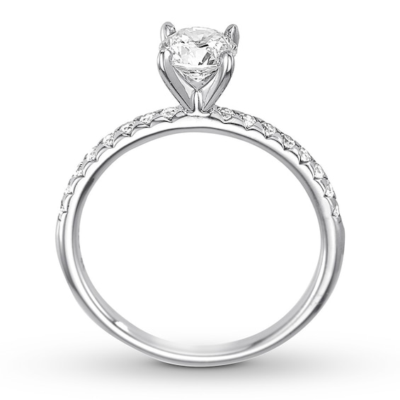 Thumbnail Image 2 of Previously Owned Diamond Engagement Ring 3/4 ct tw Round-cut 14K White Gold Size 8.5