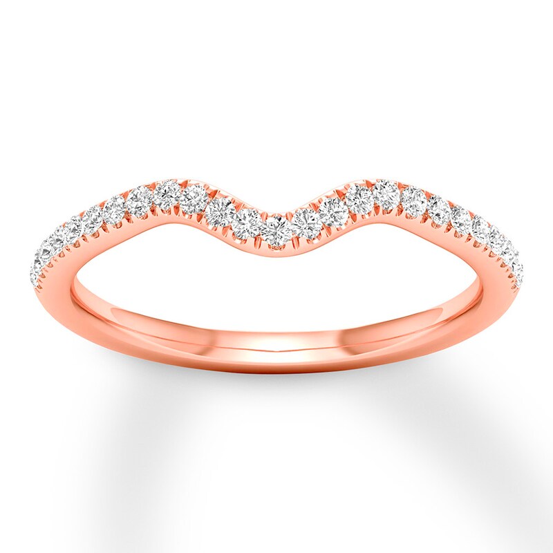Main Image 1 of Previously Owned Diamond Wedding Band 1/4 ct tw Round-cut 14K Rose Gold - Size 8.5