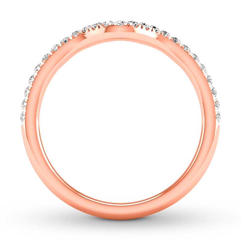Main Image 2 of Previously Owned Diamond Wedding Band 1/4 ct tw Round-cut 14K Rose Gold - Size 8.5