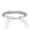 Thumbnail Image 1 of Previously Owned Diamond Wedding Band 1/20 ct tw Round-cut 10K White Gold - Size 4.5