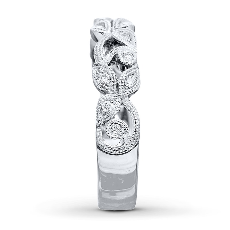 Main Image 3 of Previously Owned Neil Lane Designs Ring 1/8 ct tw Round-cut Diamonds Sterling Silver - Size 5.5