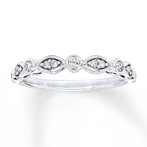 Previously Owned Diamond Anniversary Band 1/4 ct tw Round-cut 10K White Gold 4.25