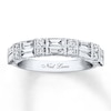 Thumbnail Image 1 of Previously Owned Neil Lane Anniversary Band 1 ct tw Baguette & Round-cut Diamond 14K White Gold - Size 9