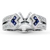 Thumbnail Image 1 of Previously Owned Sapphire Ring Setting 1/6 ct tw Round-cut Diamonds 14K White Gold Size 5