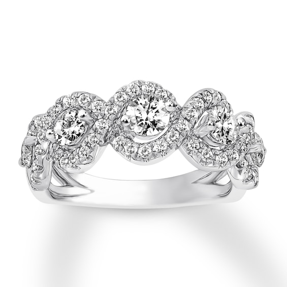 Previously Owned Diamond Anniversary Band 1-1/4 ct tw Round-cut 14K White Gold