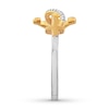 Thumbnail Image 3 of Previously Owned Diamond Accent Anchor Ring Sterling Silver/10K Yellow Gold - Size 11