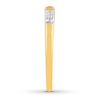 Thumbnail Image 3 of Previously Owned Diamond Midi Ring 1/20 ct tw Round & Baguette-cut 10K Yellow Gold - Size 3.75