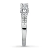 Thumbnail Image 1 of Previously Owned Ring 1 ct tw Princess & Round-cut Diamonds 14K White Gold - Size 4.75