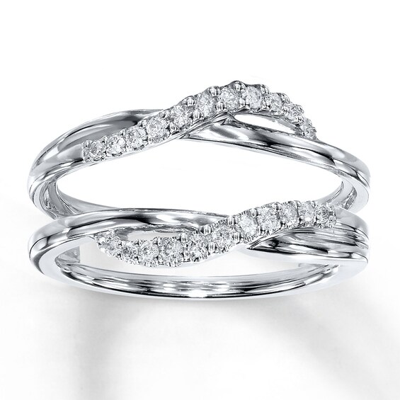 Previously Owned Previously Owned Enhancer 1/5 ct tw Round-cut Diamonds 14K White Gold Size 4.5