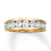 Thumbnail Image 1 of Previously Owned Wedding Band 1-1/5 ct tw Round-cut Diamonds 14K Yellow Gold Size 10.25