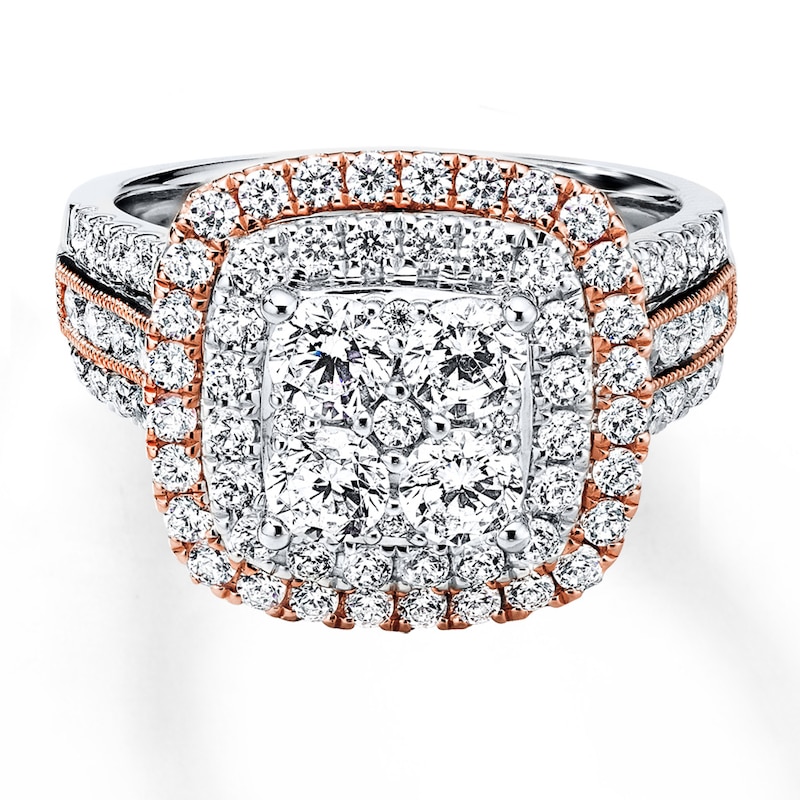 Main Image 1 of Previously Owned Diamond Ring 2 ct tw Round-cut 14K Two-Tone Gold - Size 10.25