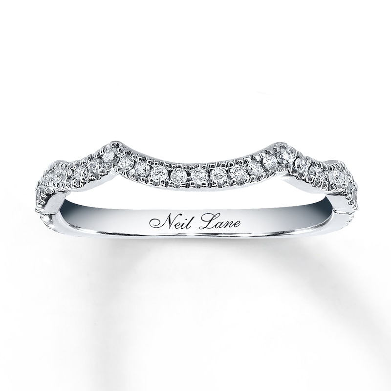 Main Image 1 of Previously Owned Neil Lane Wedding Band 1/5 ct tw Round-cut Diamonds 14K White Gold - Size 8.5