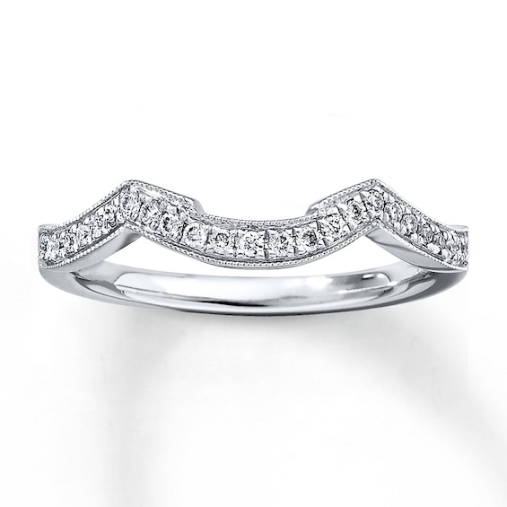 Previously Owned Neil Lane Wedding Band 1/8 ct tw Round-cut Diamonds 14K White Gold Size 10