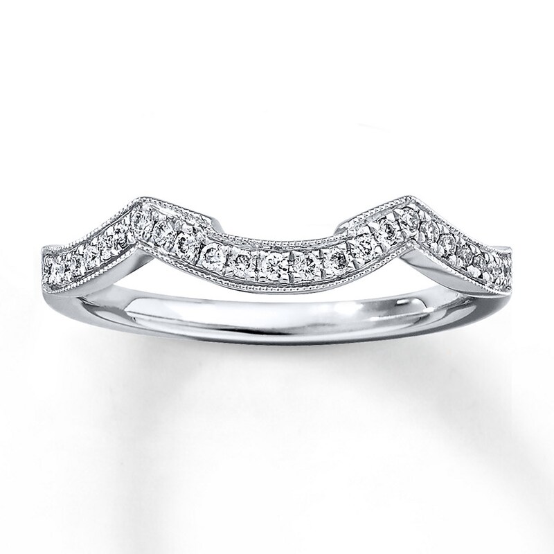 Main Image 1 of Previously Owned Neil Lane Wedding Band 1/8 ct tw Round-cut Diamonds 14K White Gold - Size 10