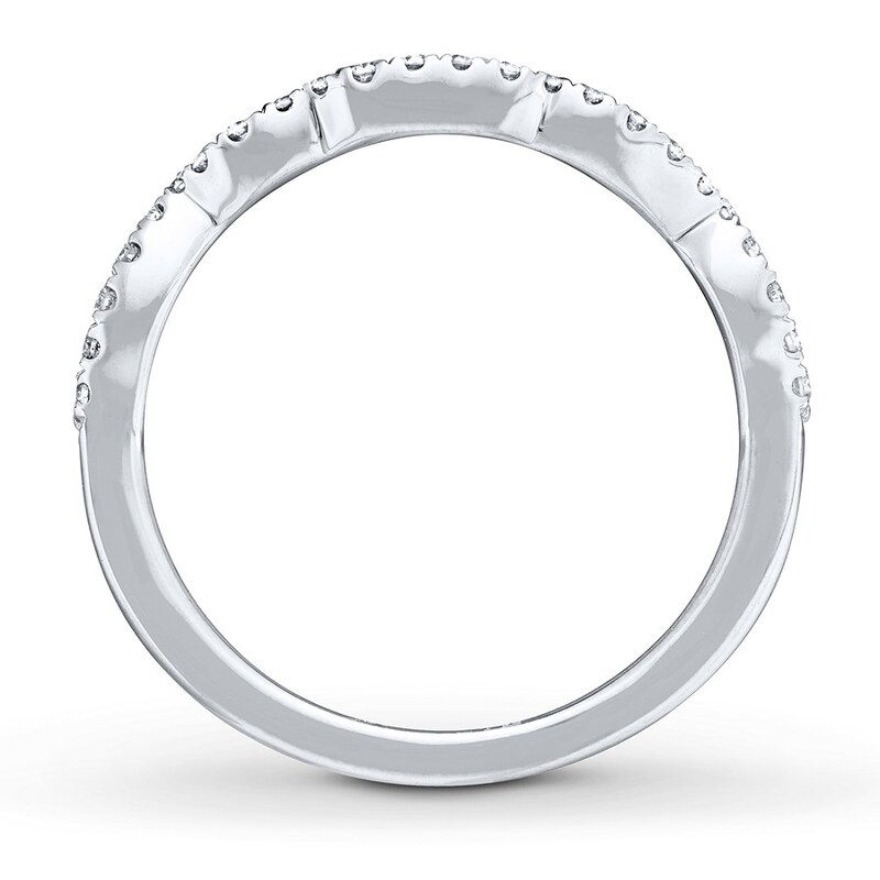 Main Image 2 of Previously Owned Neil Lane Wedding Band 1/6 ct tw Round-cut Diamonds 14K White Gold - Size 5.25
