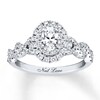 Thumbnail Image 1 of Previously Owned Neil Lane Bridal Diamond Ring 1-1/6 ct tw Oval & Round-cut 14K White Gold - Size 5
