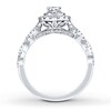 Thumbnail Image 2 of Previously Owned Neil Lane Bridal Diamond Ring 1-1/6 ct tw Oval & Round-cut 14K White Gold - Size 5