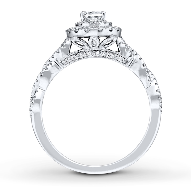 Main Image 2 of Previously Owned Neil Lane Bridal Diamond Ring 1-1/6 ct tw Oval & Round-cut 14K White Gold - Size 5
